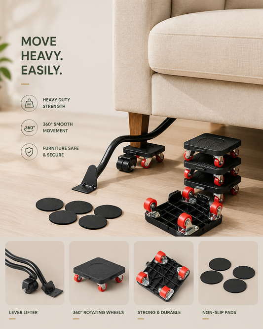 MoveEase™ Furniture Moving Roller Set