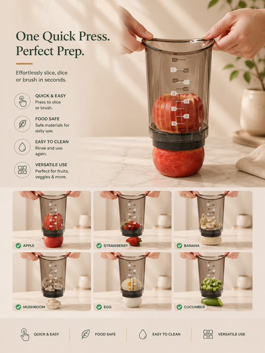 SliceCup™ Multi-Function Vegetable Slicer