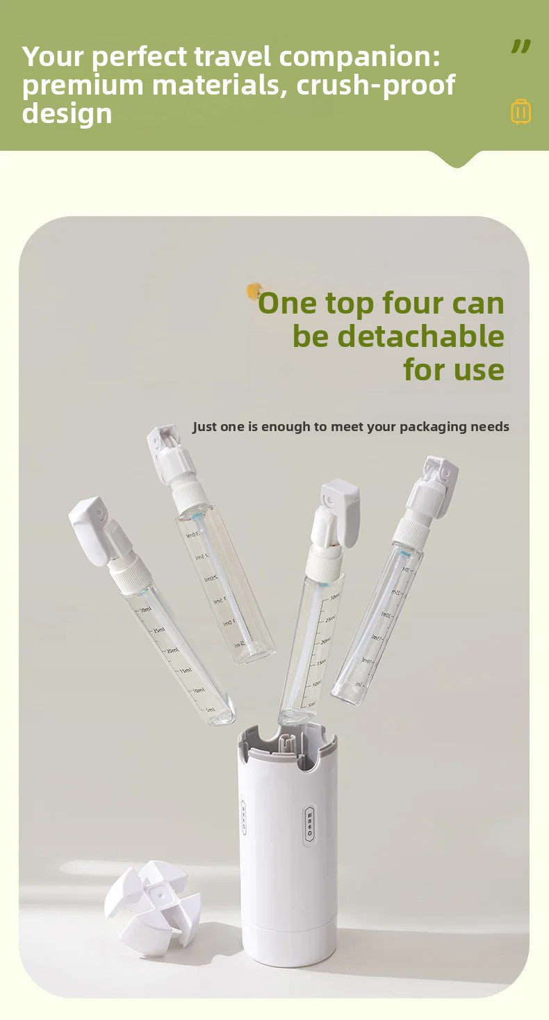 GlidePack™ 4-in-1 Travel Dispenser Bottles  Description