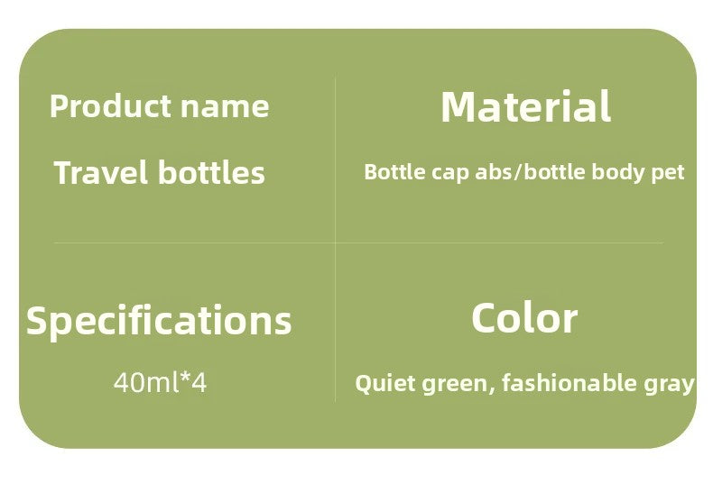 GlidePack™ 4-in-1 Travel Dispenser Bottles  Description