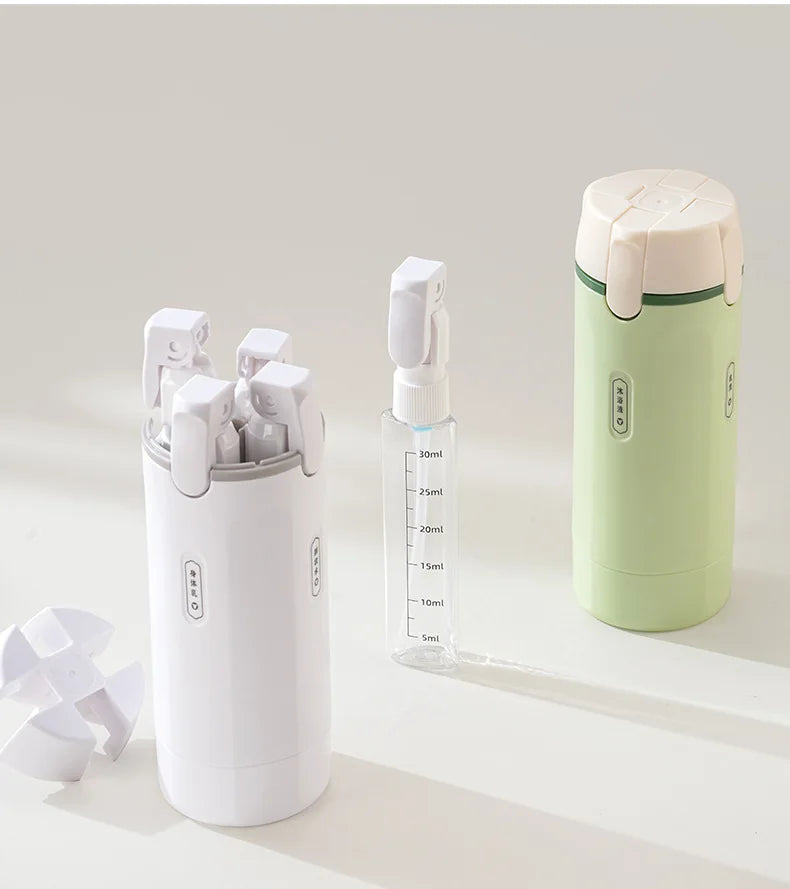 GlidePack™ 4-in-1 Travel Dispenser Bottles  Description
