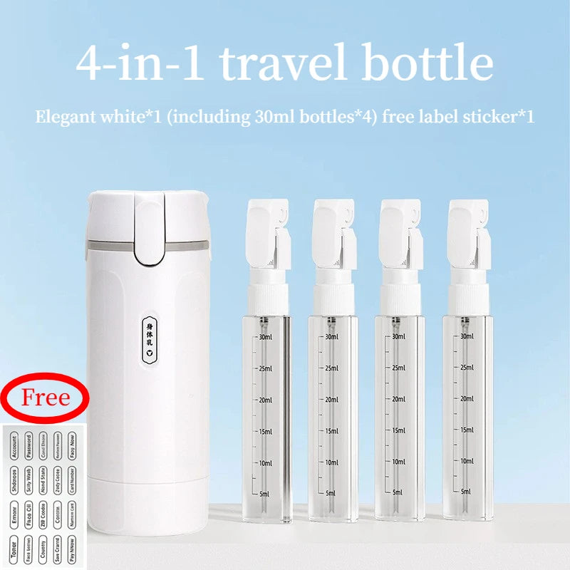 GlidePack™ 4-in-1 Travel Dispenser Bottles  Description