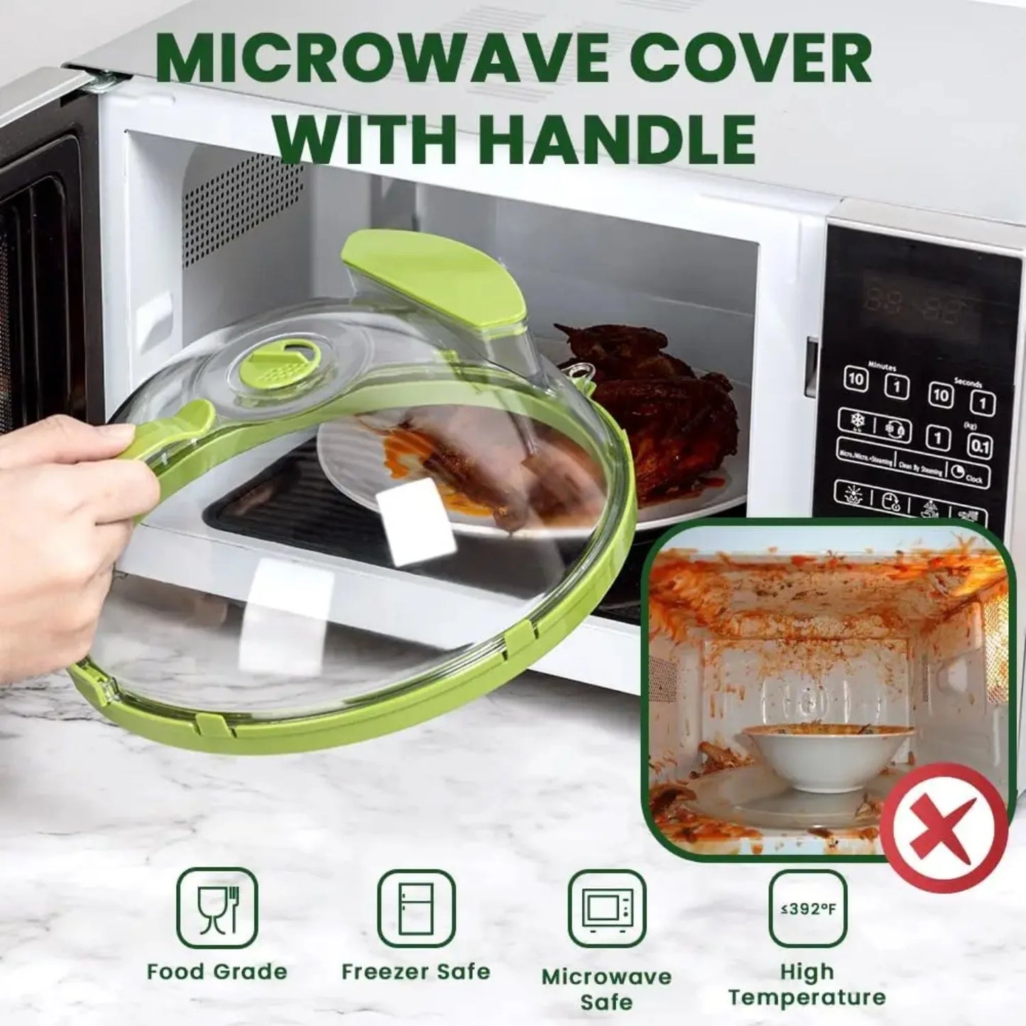 SteamGuard™ Microwave Splatter Cover