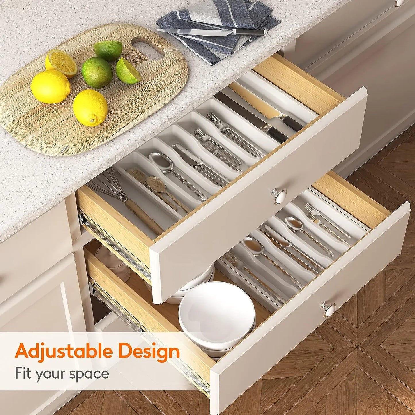 FlexSort™ Expandable Silverware Organizer