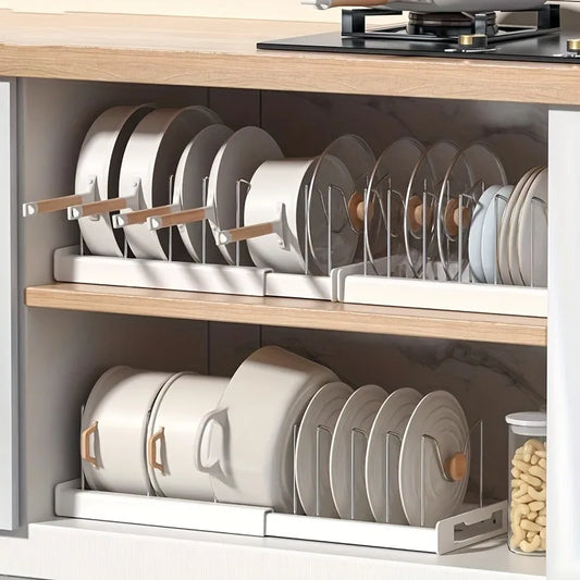 FlexRack™ Expandable Kitchen Pot Organizer