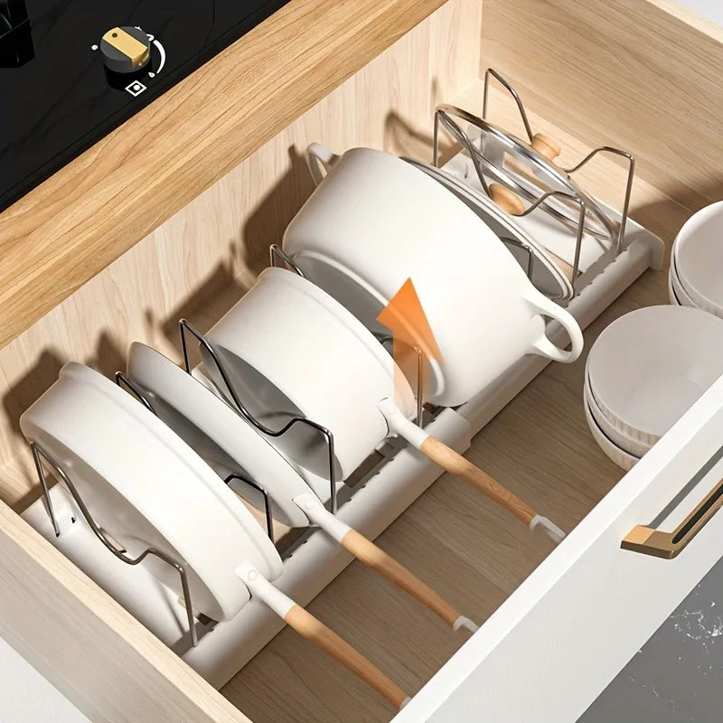 FlexRack™ Expandable Kitchen Pot Organizer