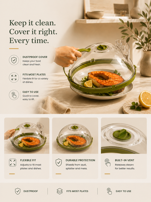 SteamGuard™ Microwave Splatter Cover
